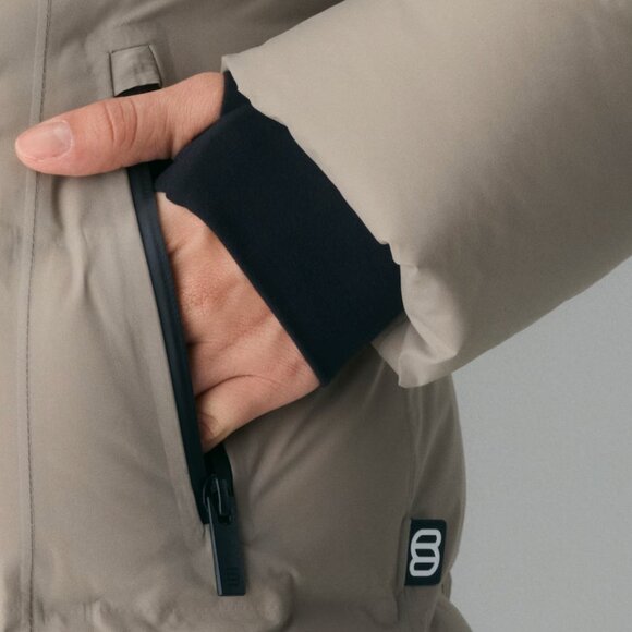 Brand New Aritzia 2025 Rainstop Superpuff Mid Modern Taupe - Picture 4 of 7